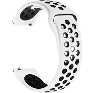 Samsung Galaxy WATCH(46MM) Samsung Gear S3 Frontier Uyumlu Yumuşak Dokulu Delikli Desenli Silikon Kordon KAYIŞ(22MM)