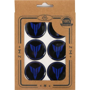 Zm+ Plus Yamaha Koruma Takozu mt Damla Etiket Sticker Ø39 mm Siyah-Mavi