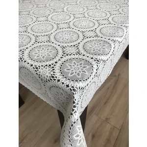 Yüksel Halı Mefruşat Dantel Görünümlü Şeffaf Kaplamalı Pvc Masa Örtüsü