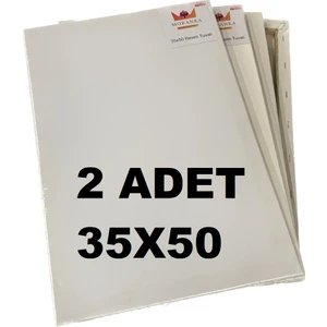 Tuval 2 'li 35X50 Çift Astarlı Arkadan Zımbalı Tuval