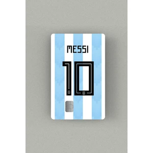 Lionel Messi Çubuklu Arjantin Kredi Kartı & Akbil Sticker Kaplama (2 ADET)