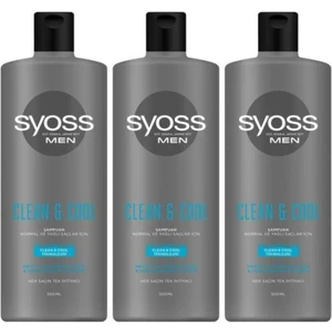 Men Clean & Cool Mentol Etkili Şampuan 500 ml 3'lü