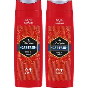 Old Spice Duş Jeli & Şampuan 400 ml Captain x 2