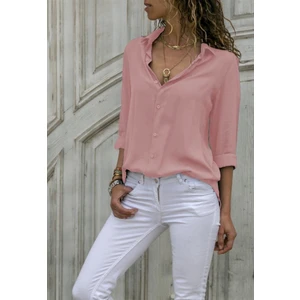 Dokuma Viskon Kumaş Basic Gömlek (Renk Seçenekli)