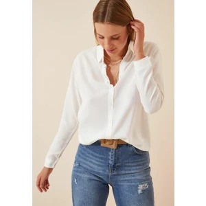 Dokuma Viskon Kumaş Basic Gömlek (Renk Seçenekli)