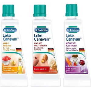 Dr Beckmann Leke Çıkarıcı 3'lü Set (Yağ ve Sos - Kan - Meyve ve Içecek - Kahve)