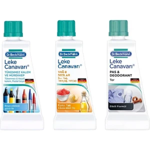 Dr Beckmann Leke Çıkarıcı 3'lü Set (Yağ ve Soslar -Tükenmez Kalem - Mürekkep - Pas - Deodorant )