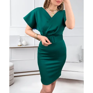 Dalgıç Kumaş Kemerli Elbise (Renk Seçenekli)