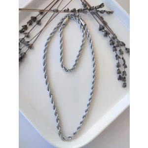 By Eve Collection Kalın Burgu Kolye Silver