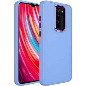 Vip Case Xiaomi Redmi Note 8 Pro Parlak Metal Detaylı Tuşu Kolay Basmalı Lansman Pastel Silikon Ruby Kılıf