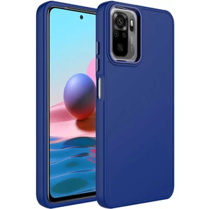 Vip Case Xiaomi Redmi Note 10 Parlak Metal Detaylı Tuşu Kolay Basmalı Lansman Pastel Silikon Ruby Kılıf