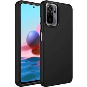 Vip Case Xiaomi Redmi Note 10S Parlak Metal Detaylı Tuşu Kolay Basmalı Lansman Pastel Silikon Ruby Kılıf