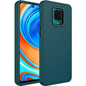 Vip Case Xiaomi Redmi Note 9s Parlak Metal Detaylı Tuşu Kolay Basmalı Lansman Pastel Silikon Ruby Kılıf