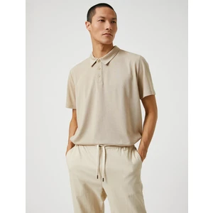Basic Tişört Polo Yaka Düğmeli