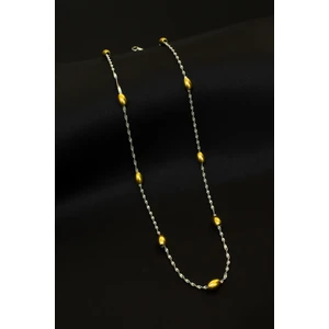 Dorika Model Zincir Paslanmaz Çelik Kolye Altın Renk- 4mm