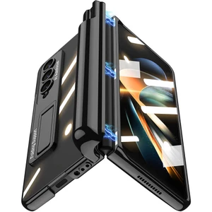Samsung Galaxy Z Fold 4 Kılıf Kasa ve Ekran Koruyucu 360 Tam Koruma Kapak+Kalem Bölmeli