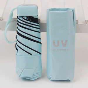 Shanxiu Store Tatil Partisi Hediyesi Için Taşınabilir Mini Şemsiye Çift Kullanımlı Mini Ultra Işık Katlanır Şemsiye (Yurt Dışından)