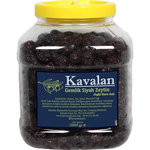 İyi Tarım Uyg. 2 Kg Gemlik Siyah Zeytin Doğal Kuru Sele Orta Boy