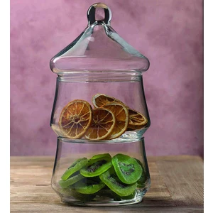 Villa Patisserie 2 Katlı Cam Kurabiyelik Şekerlik Sunumluk