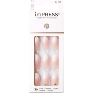 İmpress Kendinden Yapışkanlı Takma Tırnak Kısa Ombre Taşlı