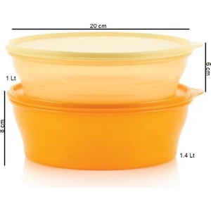Klasik Mucize Şeker 2'Li 1lt-1.4 Lt Saklama Kabı