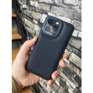 Bilişim Aksesuar iPhone 14 Pro Puffer Şişme Kılıf Iç Kısmı Kadifeli Kapak Siyah