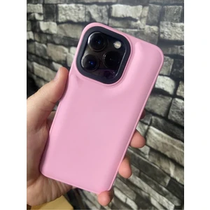 Bilişim Aksesuar iPhone 14 Pro Puffer Şişme Kılıf Iç Kısmı Kadifeli Kapak Pembe