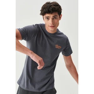 Riders By Lee Regular Fit Normal Kesim Bisiklet Yaka Antrasit Tişört