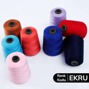 120 No Dikiş Ipliği 6 Adet Renk Kodu: Ekru