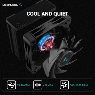 Deep Cool Deepcool AK400 Zero Dark Plus 120MM Fiyatı