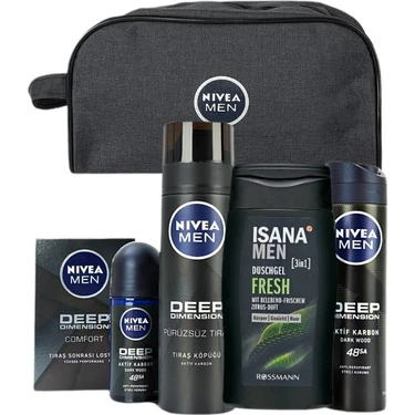 Nivea Çanta Hediyeli Cilt Bakım Seti Erkekler İçin Hassas Cilt Dostu