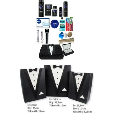 Nivea Damat Çeyiz Seti 3'lü Lüks Sandık Ergonomik Tasarımlı Damat