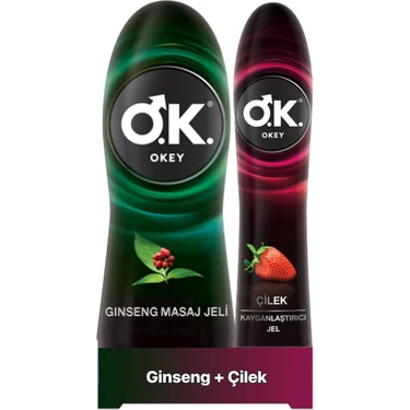 Okey Çilek  Jel 100 Ml Ginseng Masaj Jeli 200