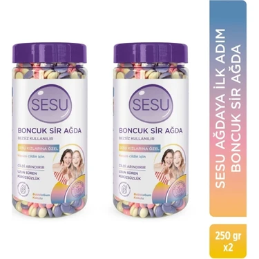 Sesu Boncuk Sir Ağda Kömürlü 250 Gr X 2