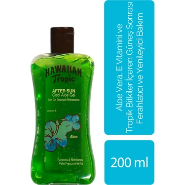 Hawaiian Tropic Aloe Vera, E Vitamini ve Tropik Bitkiler Içeren Güneş Sonrası Ferahlatıcı ve