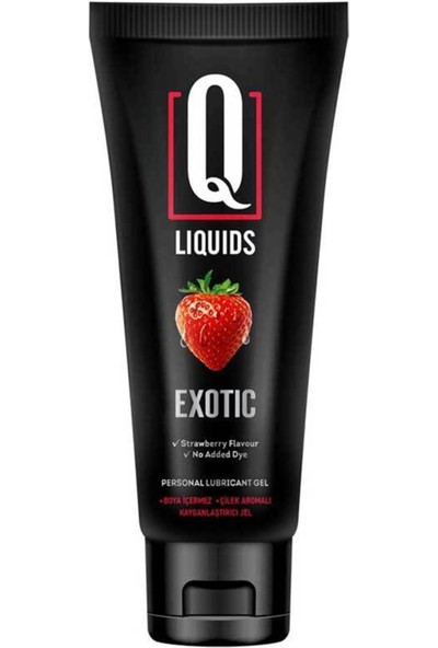 Exotic Q Liquids Çilek Aromalı Kayganlaştırıcı Jel 200ML.