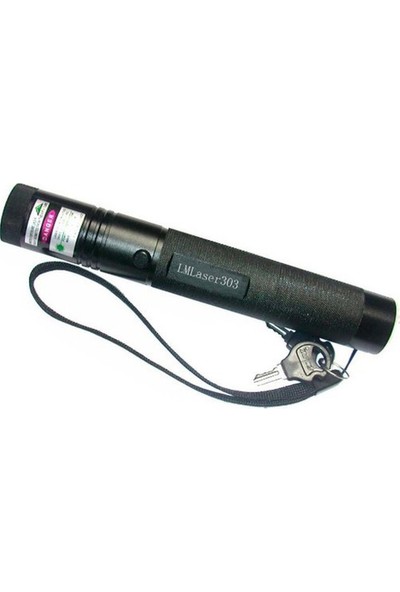 Bigem BM-520 Şarjlı Anahtar Emniyetli Yeşil Lazer Pointer 1000MW Yüksek Güçlü Lazer Sunum Lazeri