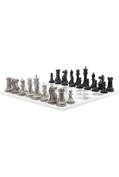 Skyline Chess Staunton Paslanmaz Çelik Mermer Satranç Takımı Sk SKU.933S