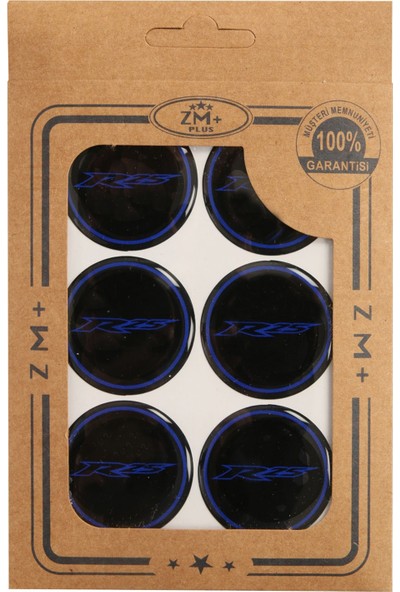 Zm+ Plus Yamaha Yzf R25 Koruma Takozu Damla Etiket Sticker 39.00MM Siyah-Mavi