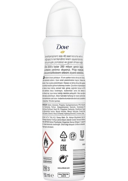 Kadın Deodorant Anti-Perspirant Invisible Dry 150 Ml - 6'Lı Paketi fiyatları