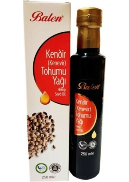 Kendir Kenevir Tohumu Yağı 250 ml Soğuk Pres Içilebilir