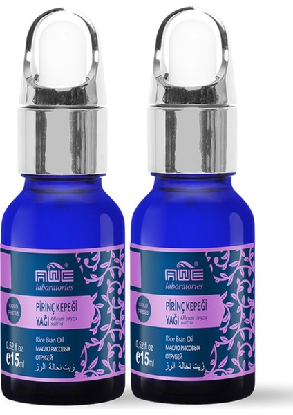 2li Pirinç Kepeği Yağı 15 Ml, Damlalıklı Serum/ Kolay Kullanım