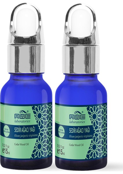 2li Sedir Ağacı Uçucu Yağı 15 Ml, Damlalıklı Serum/ Kolay Kullanım