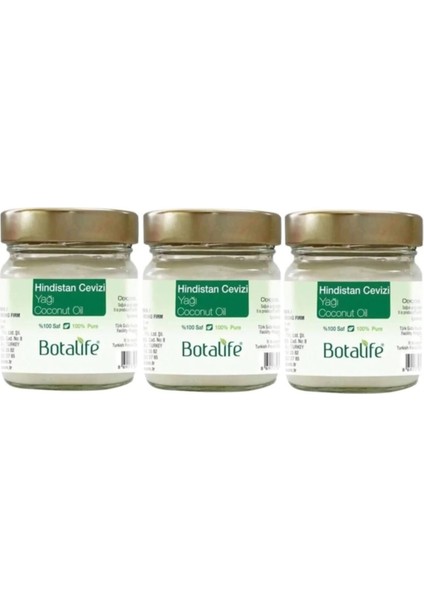 Saf Hindistan Cevizi Yağı 300 gr 3 Adet Soğuk Pres %100