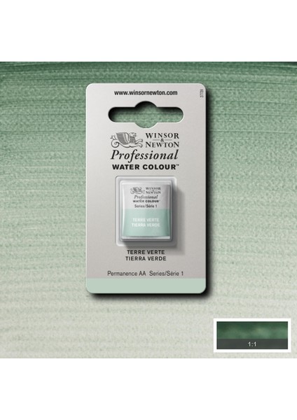 Professional Sulu Boya Yarım Tablet Terre Verte 637 S.1