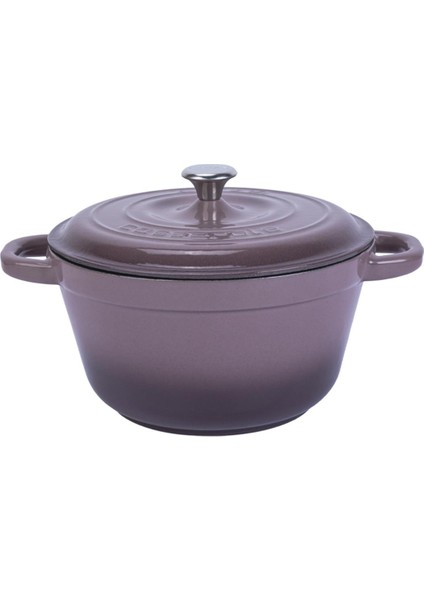 Döküm Yuvarlak Tencere Döküm Demir Kapak New Heritage Serisi ÇAP(Ø)22CM - Mor