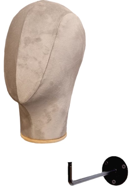 Duvara Monte Bayan Kumaş Kaplı Kafa Mankeni modelleri