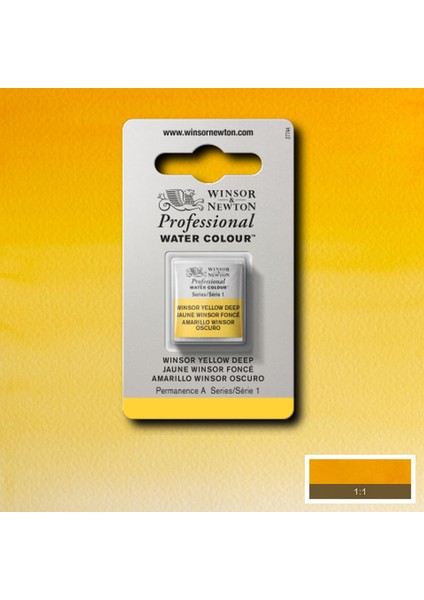 Professional Sulu Boya Yarım Tablet Winsor Yellow Deep 731 S.1