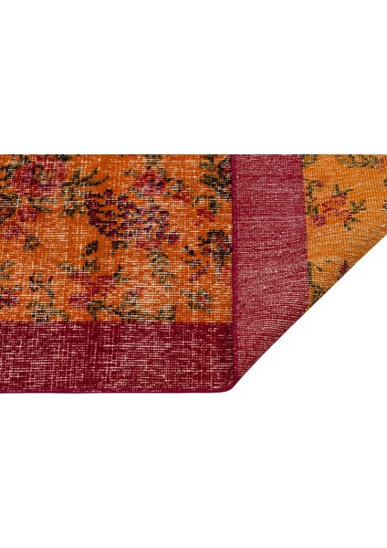 Özel Vintage El Dokuma Eskitme Halı109x206 Cm 9817