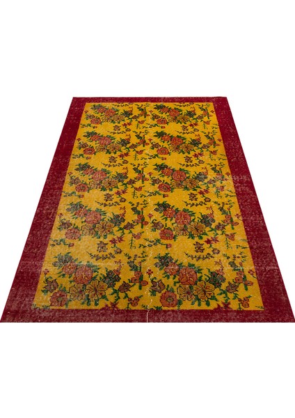 Eskitme Vintage %100 El Dokuma Halı 116x201 Cm 9818